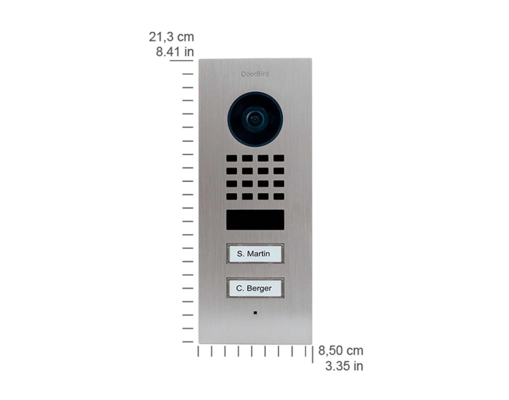 DoorBird D1102V Flush-Mount IP Video Door Station, 2 Call Button in  Stainless Steel V2A - 423866805