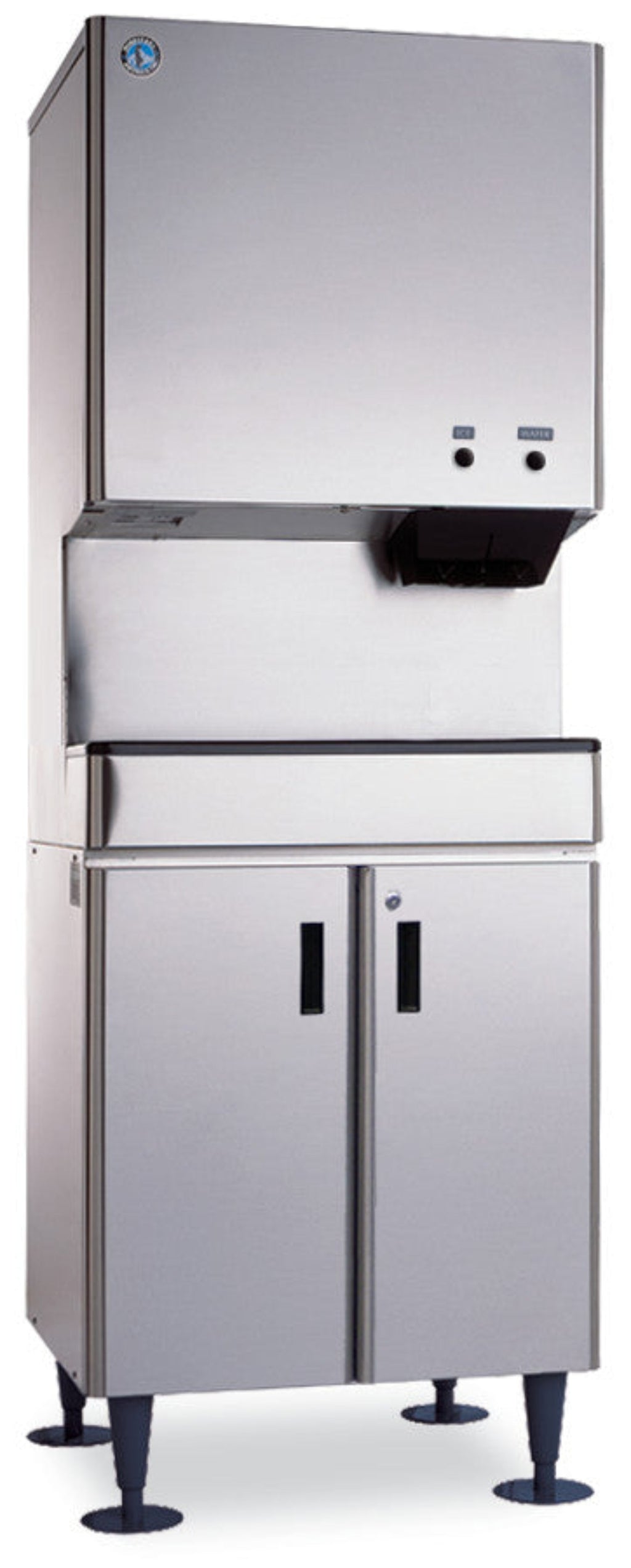 Hoshizaki DCM-500BWH | 26" Wide Water-Cooled Small Cubelet Ice & Water Dispenser w/ Built-In Storage Bin - DCM-500BWH