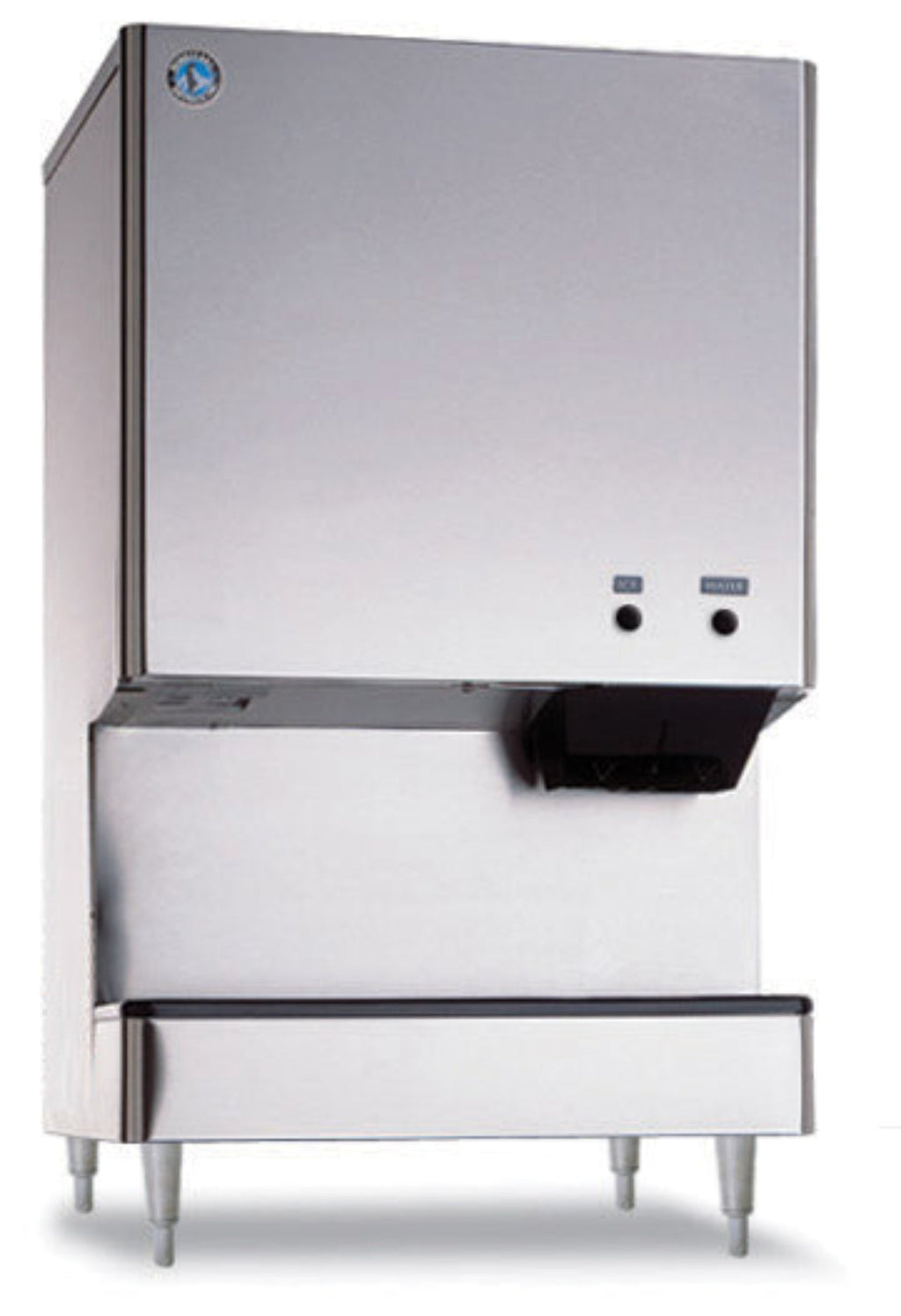 Hoshizaki DCM-500BWH | 26" Wide Water-Cooled Small Cubelet Ice & Water Dispenser w/ Built-In Storage Bin - DCM-500BWH