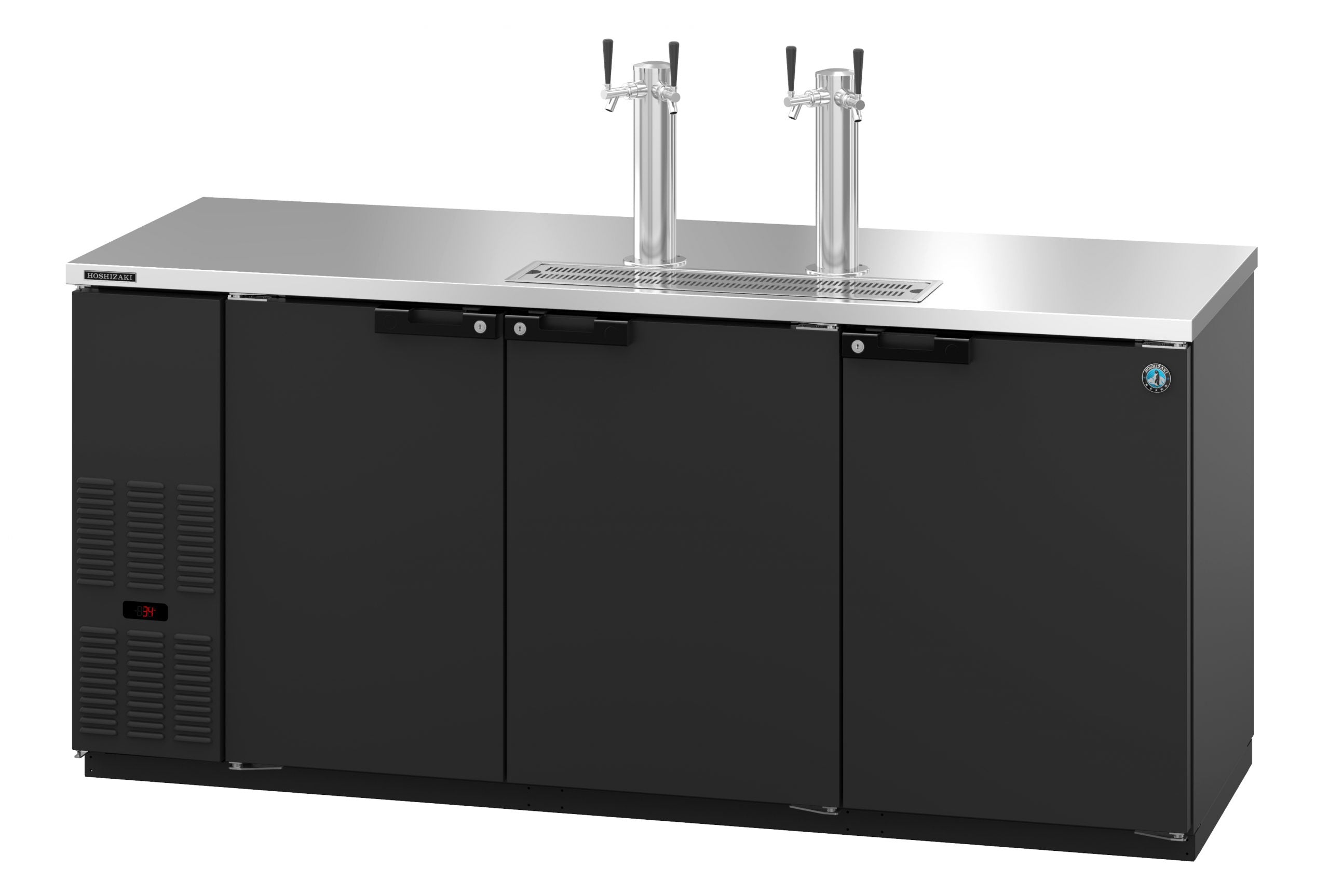Hoshizaki DD80 | 80" Wide 3 Section Black Vinyl Direct Draw - DD80