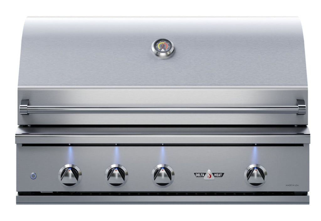 Delta Heat 38 Inch Natural Gas Grill with Infrared Rotisserie and Sear Zone - DHBQ38RS-DN