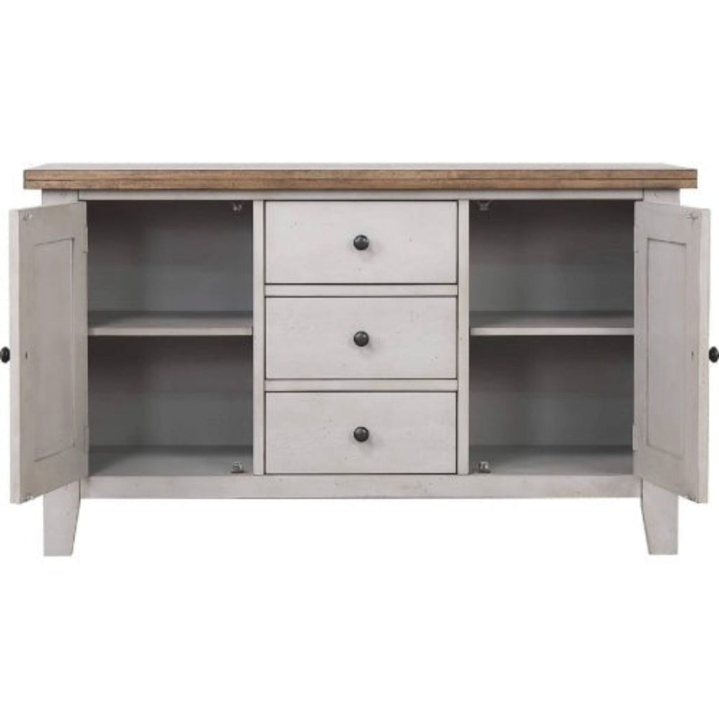 Sunset Trading Country Grove Buffet | Distressed Gray and Brown Wood -   DLU-CG-BUF-GO
