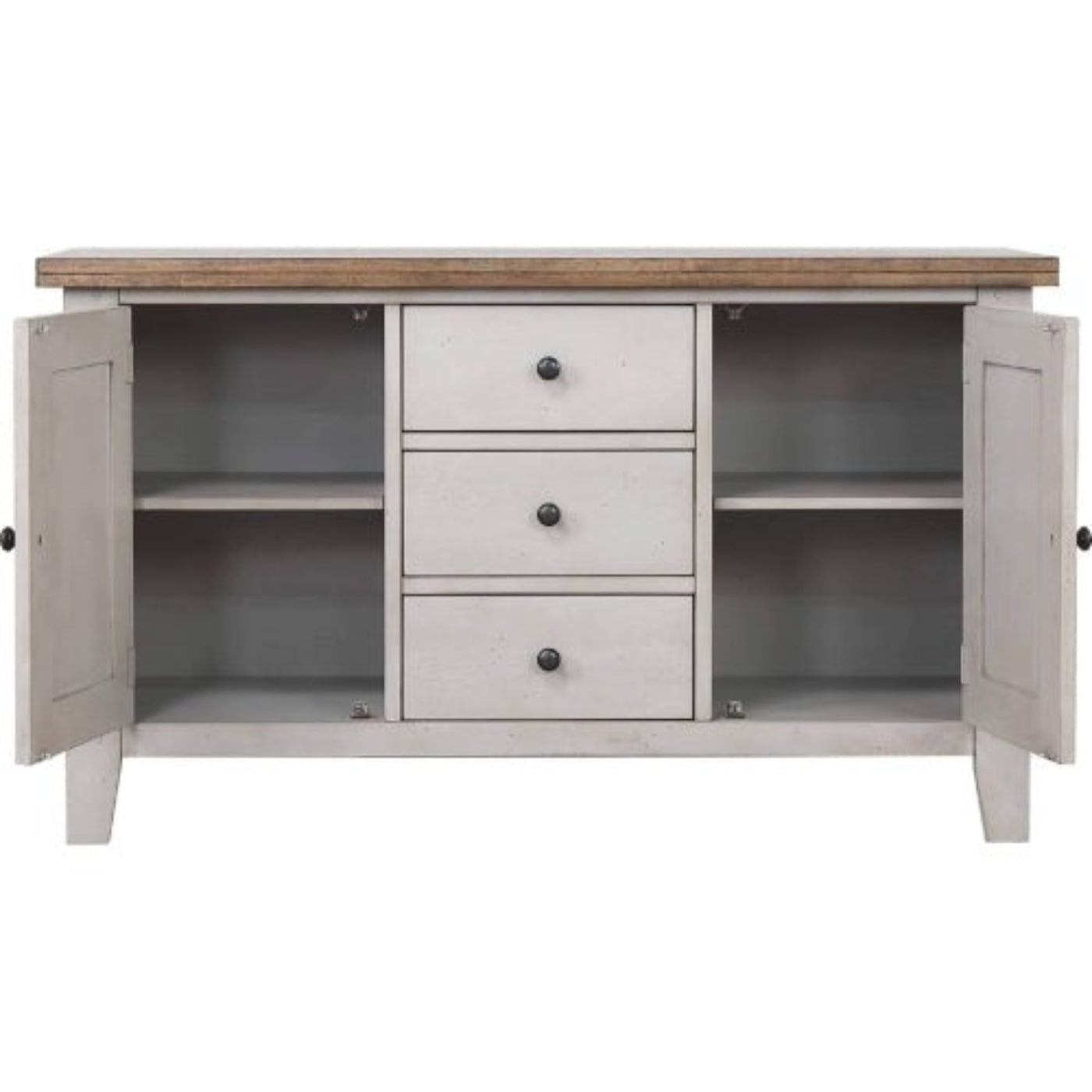Sunset Trading Country Grove Buffet | Distressed Gray and Brown Wood -   DLU-CG-BUF-GO