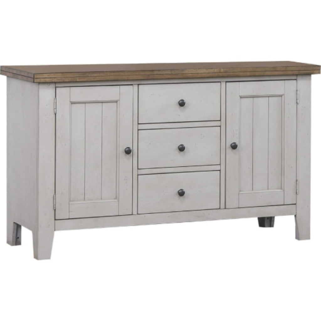 Sunset Trading Country Grove Buffet | Distressed Gray and Brown Wood -   DLU-CG-BUF-GO