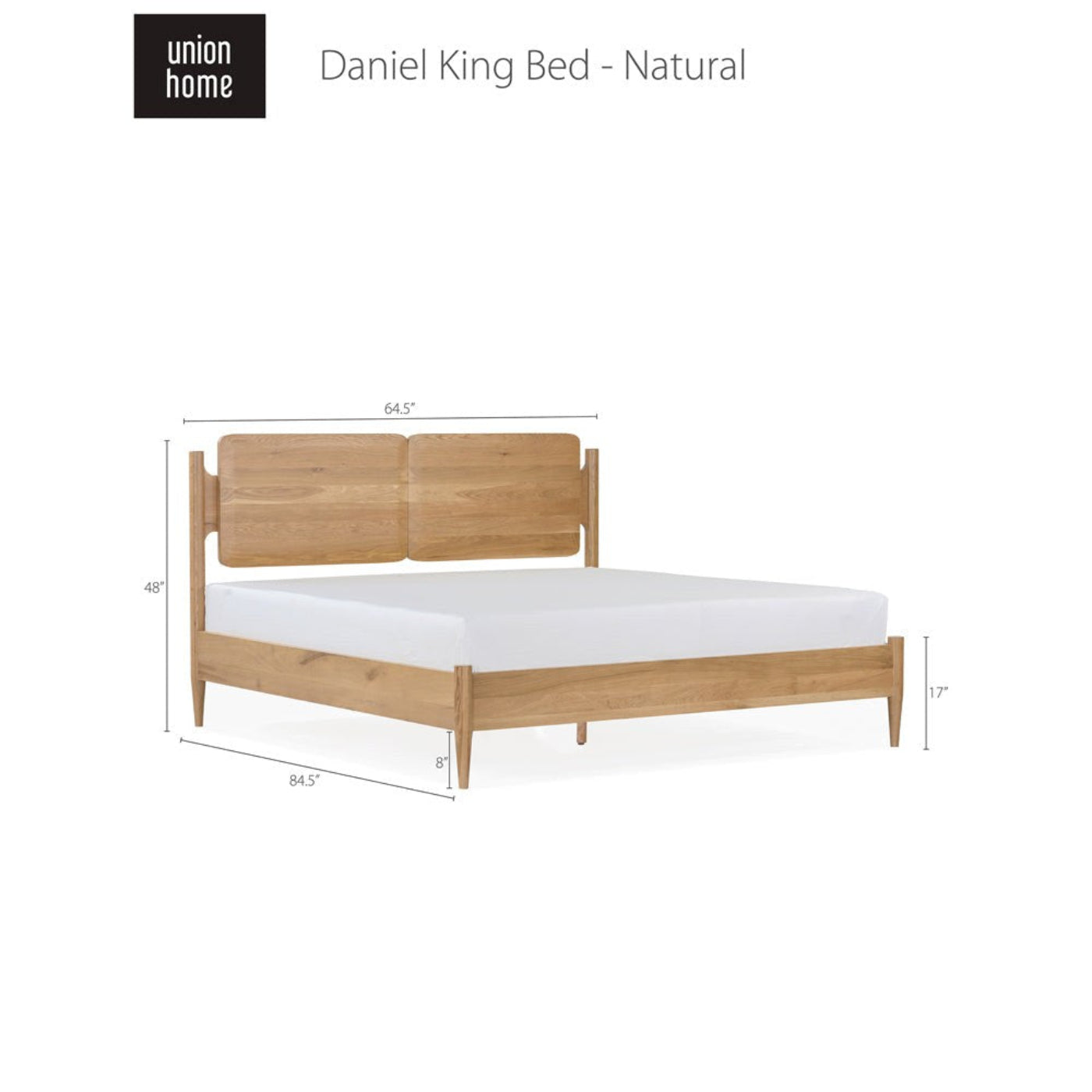 Union Home Daniel Queen Bed Natural -  BDM00138