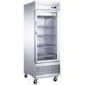 Dukers D28F-GS1 28" Single Glass Door Bottom Mount Reach-In Freezer 17.79 Cu. Ft - D28F-GS1