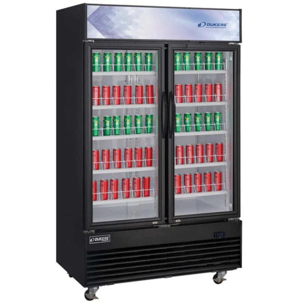 Dukers DSM-33R 39" Two Glass Swing Door Merchandiser Refrigerator 33.55 Cu. Ft. - DSM-33R