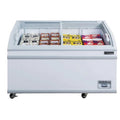 Dukers WD-500Y 57" Curved Glass Top Chest Freezer 17.66 Cu. Ft. - WD-500Y