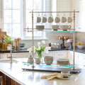 Park Hill Collection Park Hill Pantry & Cafe Black Marble and Iron Bistro Rack - EAW20187