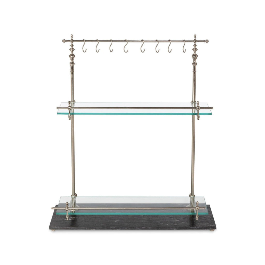 Park Hill Collection Park Hill Pantry & Cafe Black Marble and Iron Bistro Rack - EAW20187