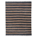 Park Hill Collection Lodge Leather and Hemp Woven Rug, 7'9" x 9'9" - EHF06169