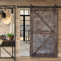 Park Hill Collection Urban Living Sliding Barn Door with Rail Hardware - EHR80863