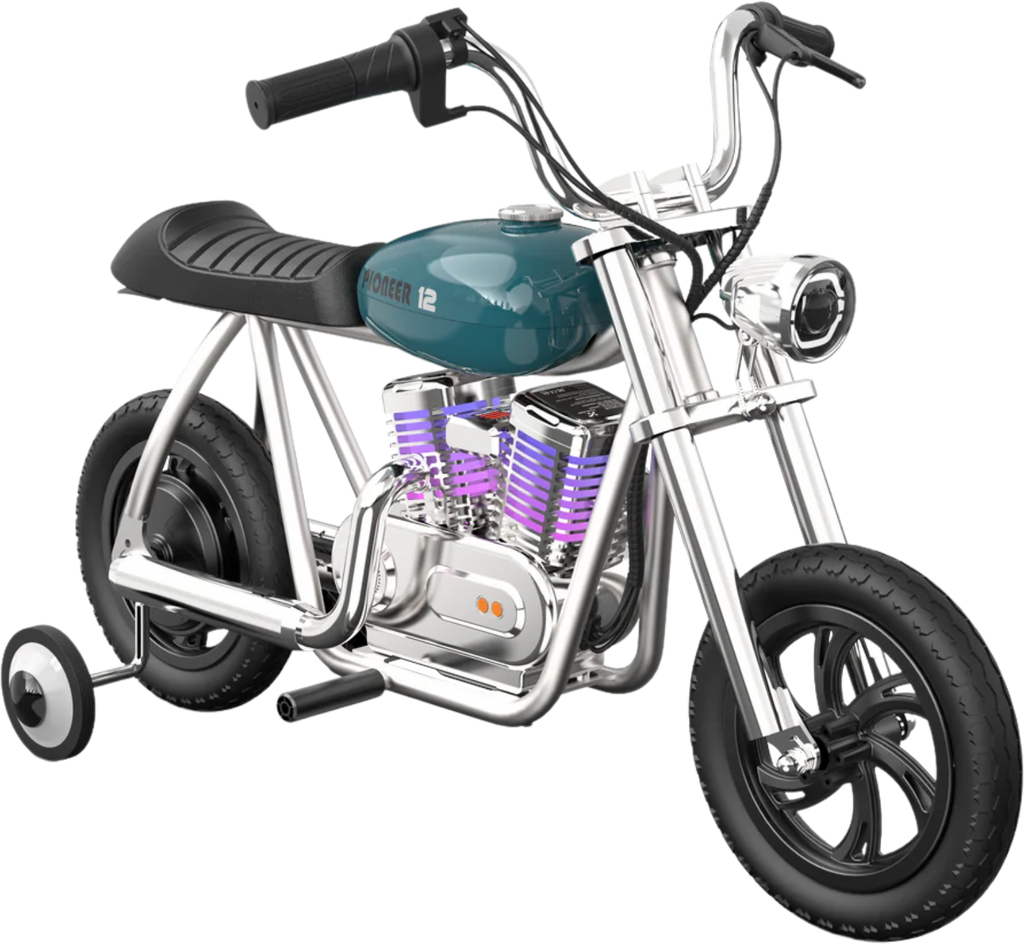 Hyper Gogo Pioneer 12 Plus Kids Electric Motorcycle, 21.9V 160W, 10 MPH - EL-MB05C-BLUE
