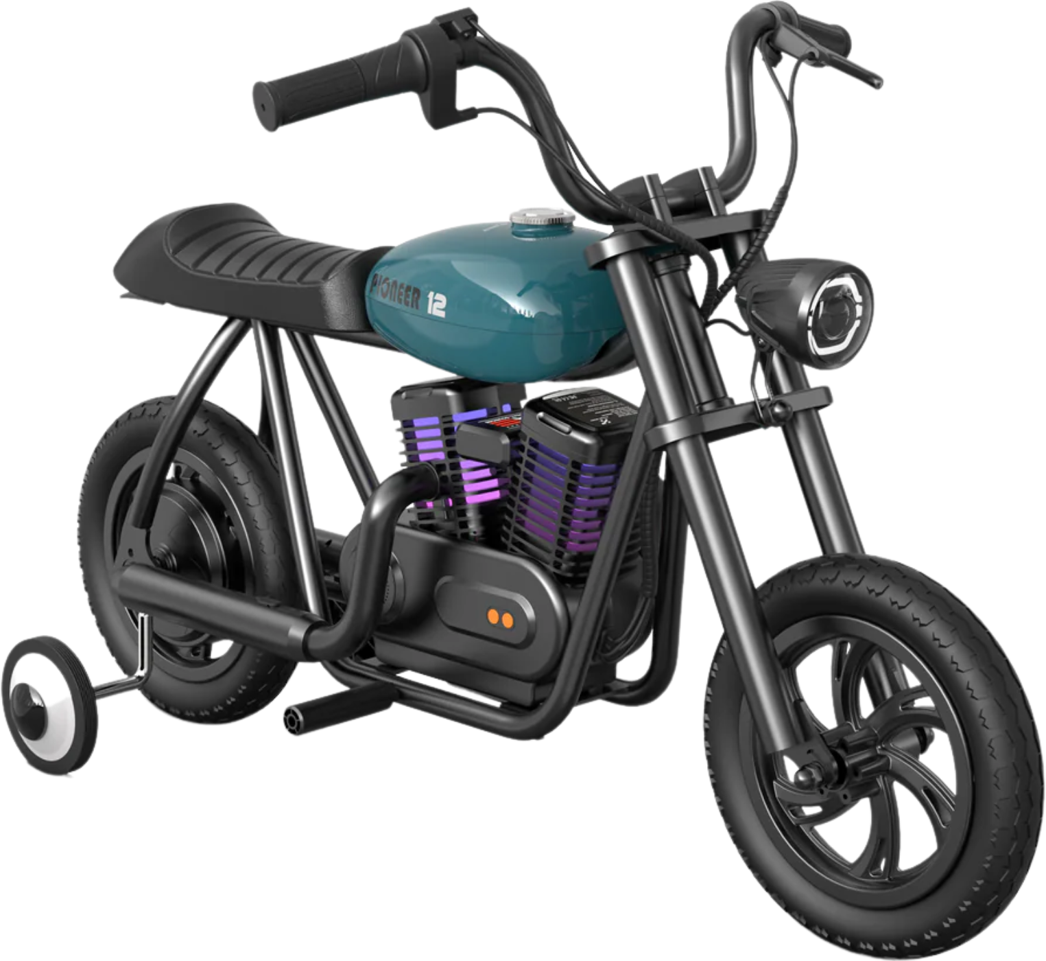 Hyper Gogo Pioneer 12 Plus Electric Kids Motorcycle Bluetooth Speaker 21.9V 160W 10 MPH 7.5 Miles EL-MB05P New - EL-MB05P-BLACK