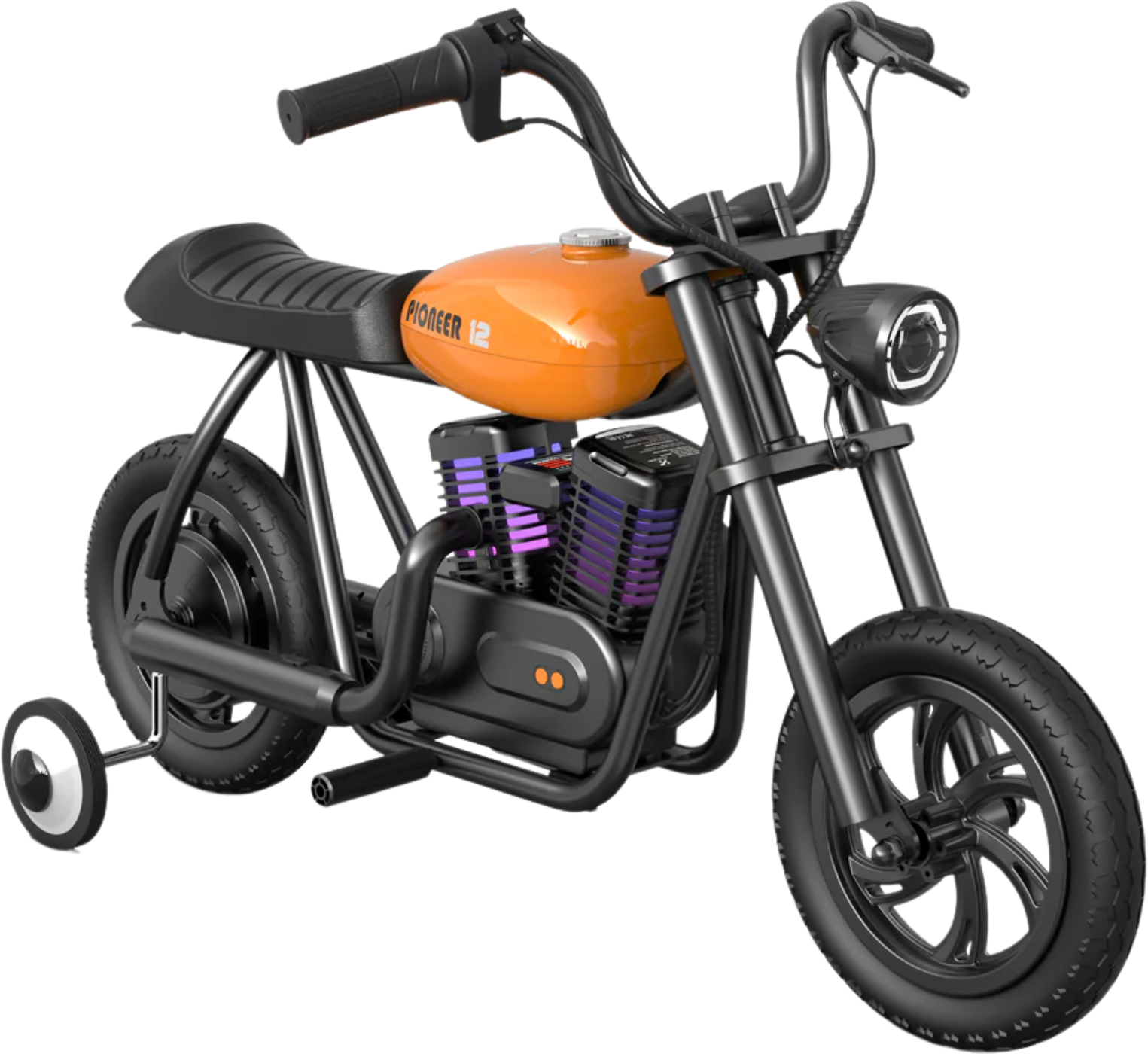 Hyper Gogo Pioneer 12 Plus Electric Kids Motorcycle Bluetooth Speaker 21.9V 160W 10 MPH 7.5 Miles EL-MB05P New - EL-MB05P-BLACK
