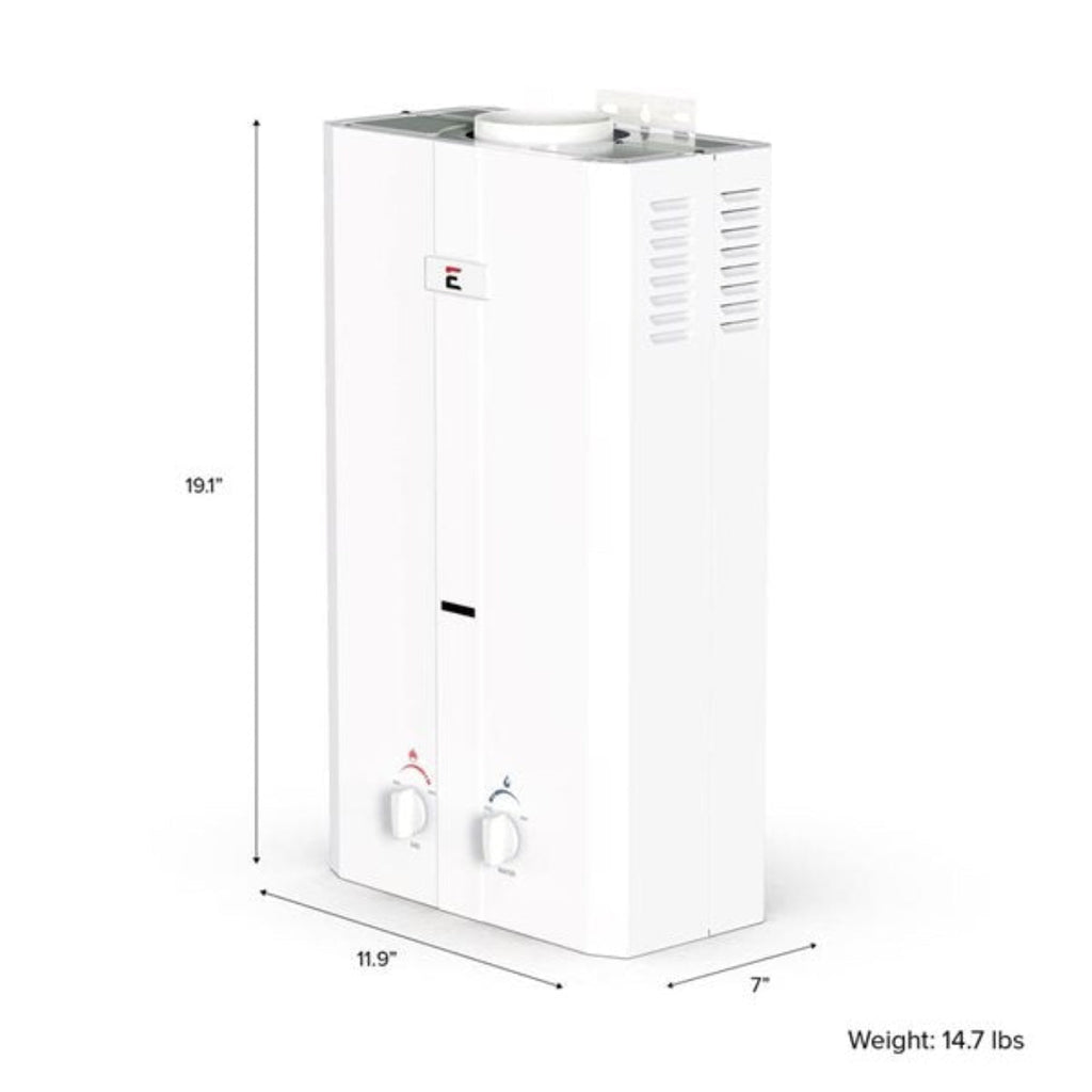 Eccotemp L10 3.0 GPM Portable Outdoor Tankless Water Heater with EccoFlo Diaphragm 12V Pump, Strainer and Shower Set - L10-PSSET