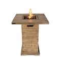 Elementi Rova Fire Bar Table with Flame set up Silo