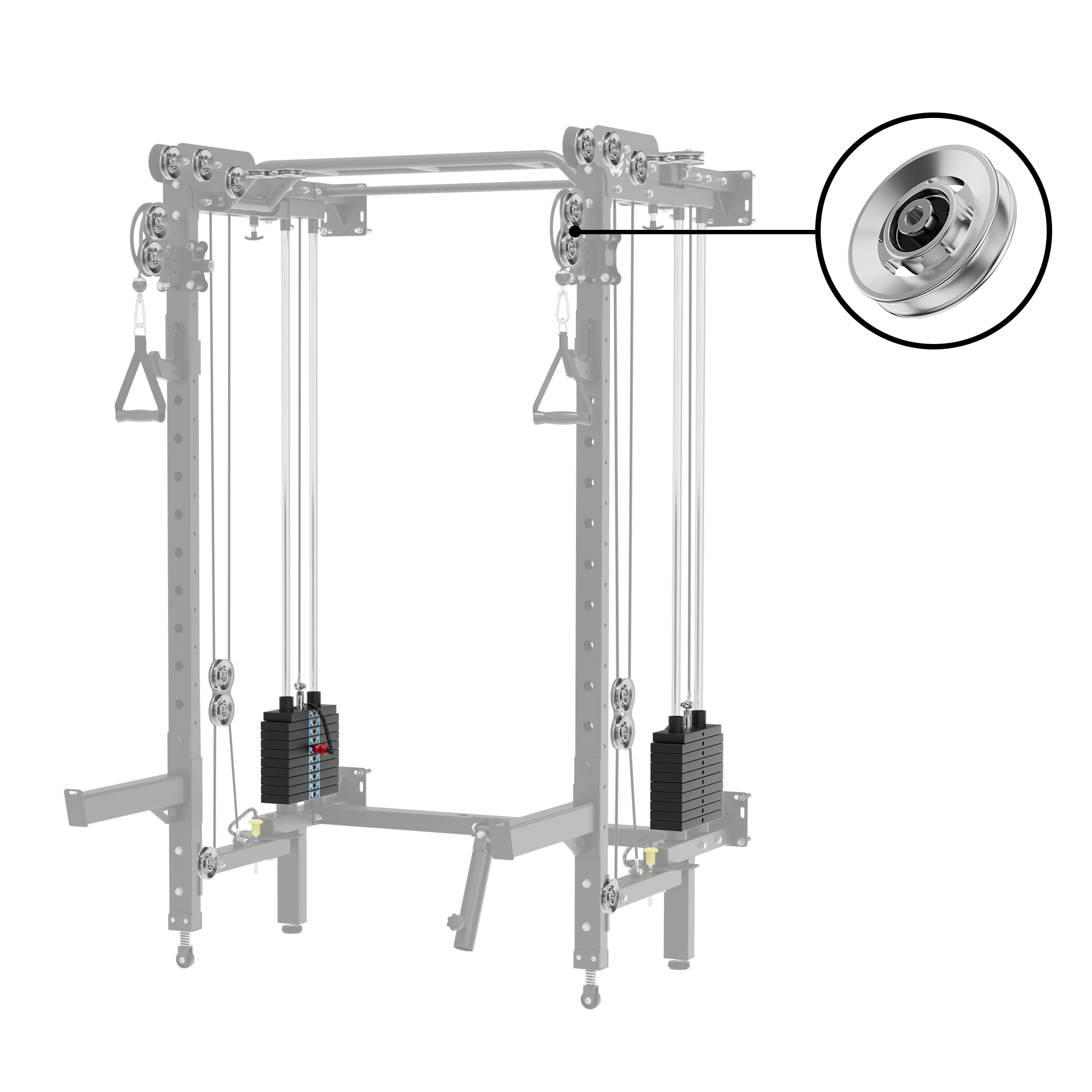 Major Fitness Aluminum Pulley & Weight Stack Bundle - APB52-WSB52