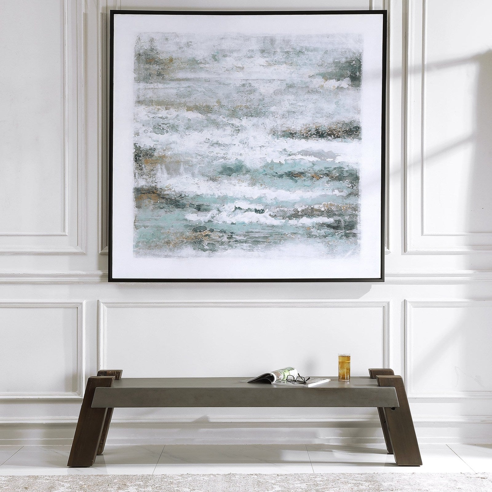 Uttermost Lavin Industrial Concrete Bench 24991