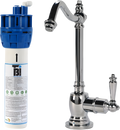 AquaNuTech Filtration System Combo with Traditional Hook Spout Cold Water Faucet New - FL-C2100-CH