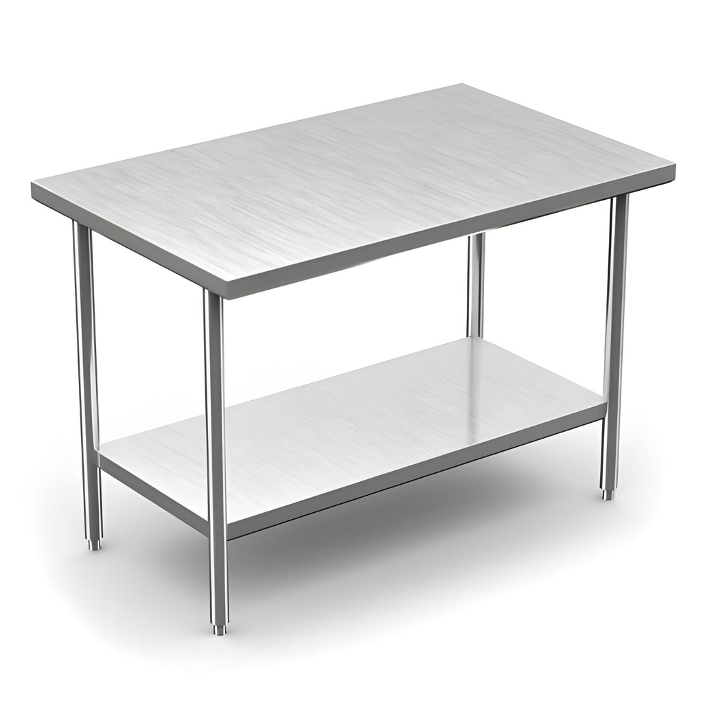 Winholt 30" x 60" All Welded Stainless Steel Knock-Down Table with Undershelf - DTS-3060-HKD