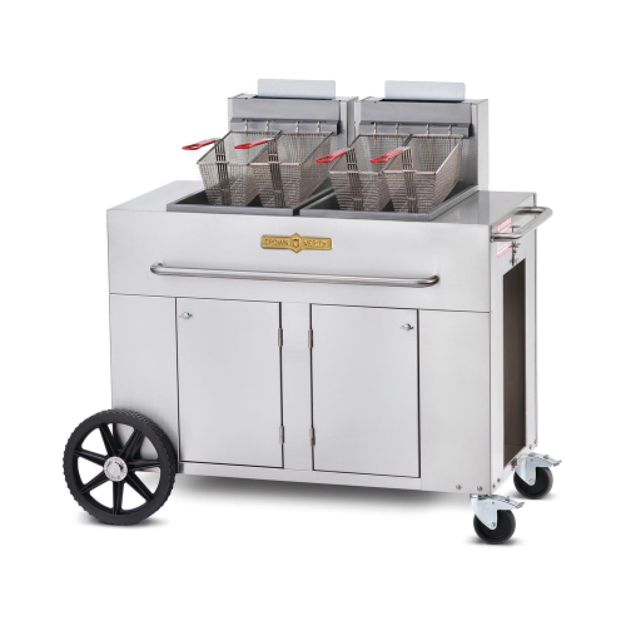 Crown Verity  40 lb. Double Tank Natural Gas Outdoor Fryer - 180,000 BTU - CV-PF-2NG