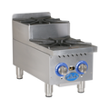 Globe Gas 12" Countertop Step-Up Hot Plates - Natural Gas - GLGHPSU212G