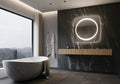 Paris Mirror 40" x 40" Square Halo Illuminated Mirror 6000K - HALOX40406000