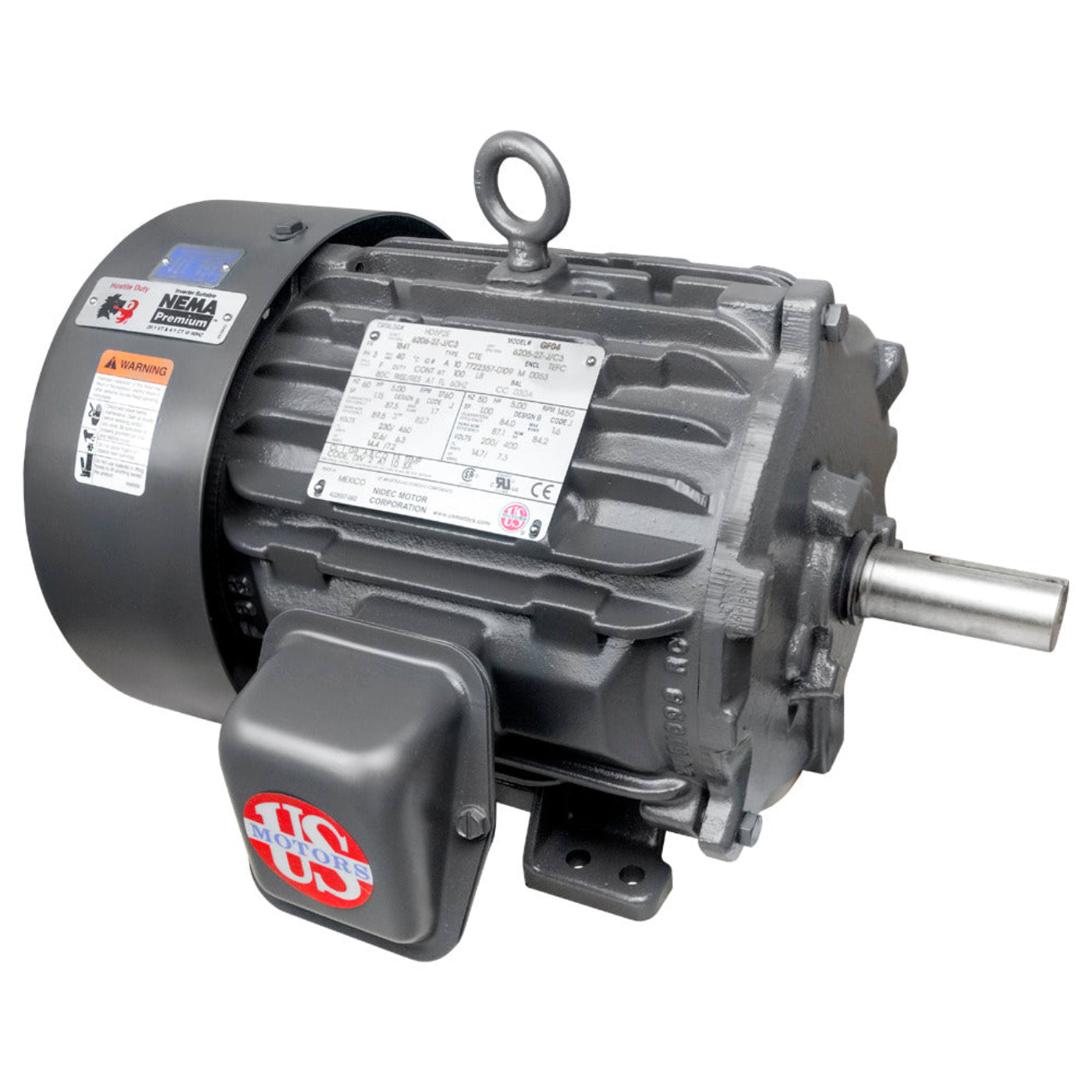 US-Nidec HD2P2H General Purpose Motor 2 HP 200V 145T - HD2P2H