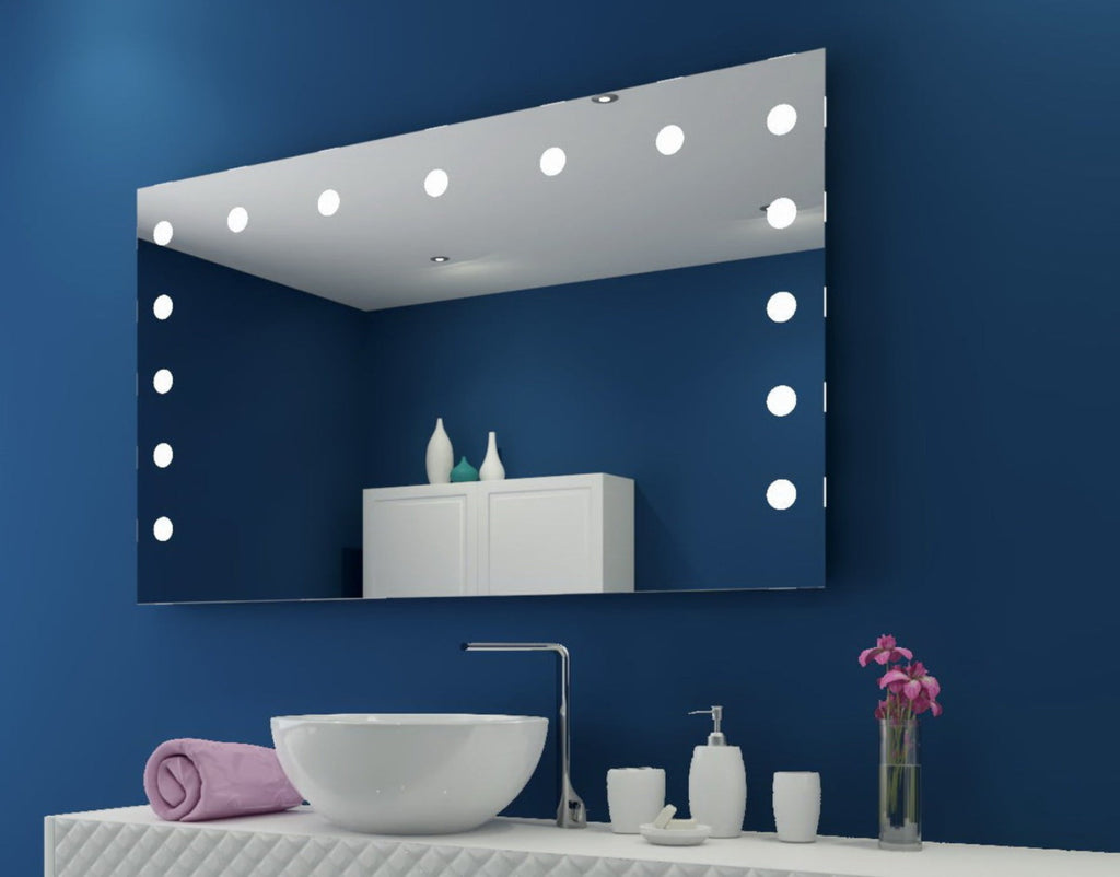 Paris Mirror 60" x 36" Rectangle Hollywood Illuminated Mirror 6000K - HOLLX60366000
