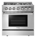 Thor Kitchen 36-Inch Professional Dual Fuel Liquid Propane Range - HRD3606ULP