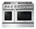 THOR Kitchen 48 Inch Dual Fuel Range in Stainless Steel - Professional - HRD4803U