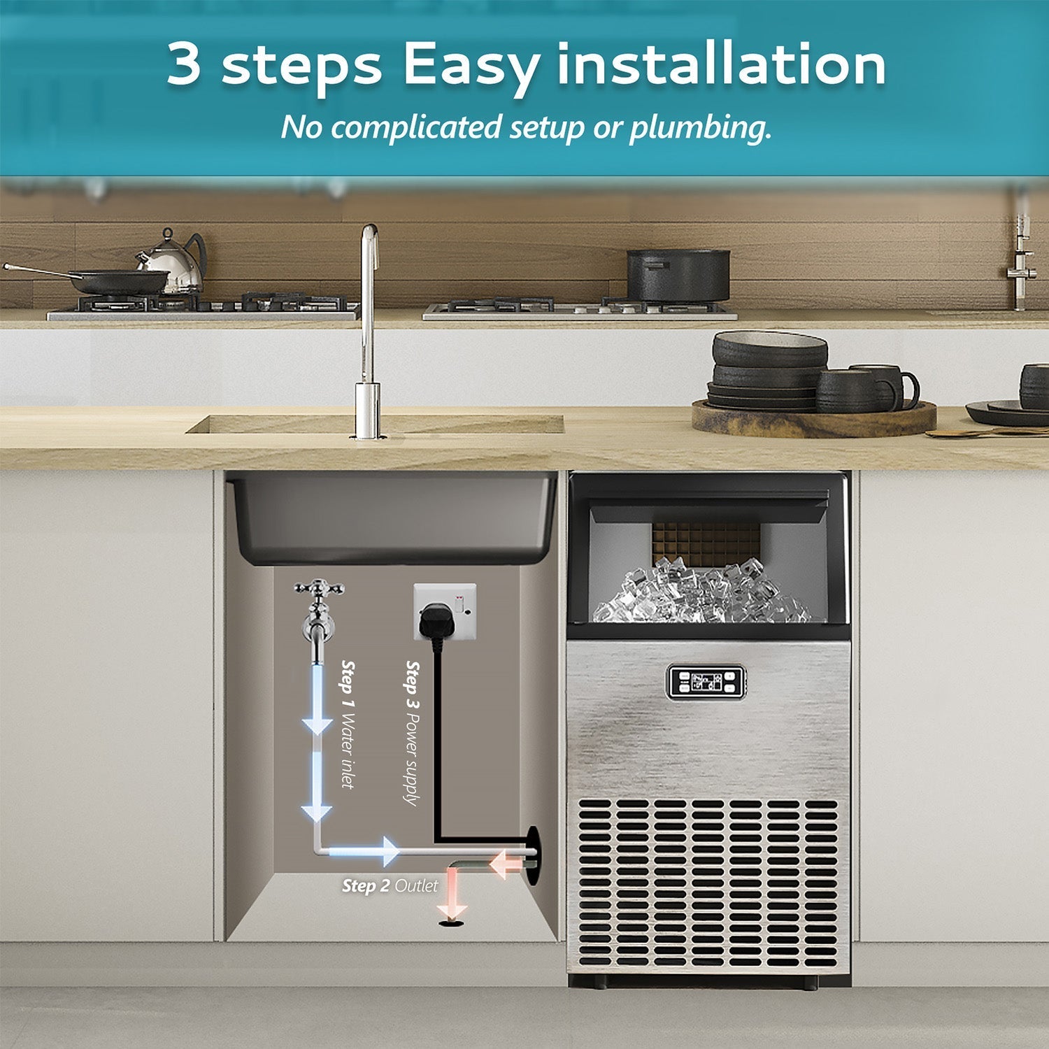 Euhomy Lucid M1 Cube Commercial Ice Maker
