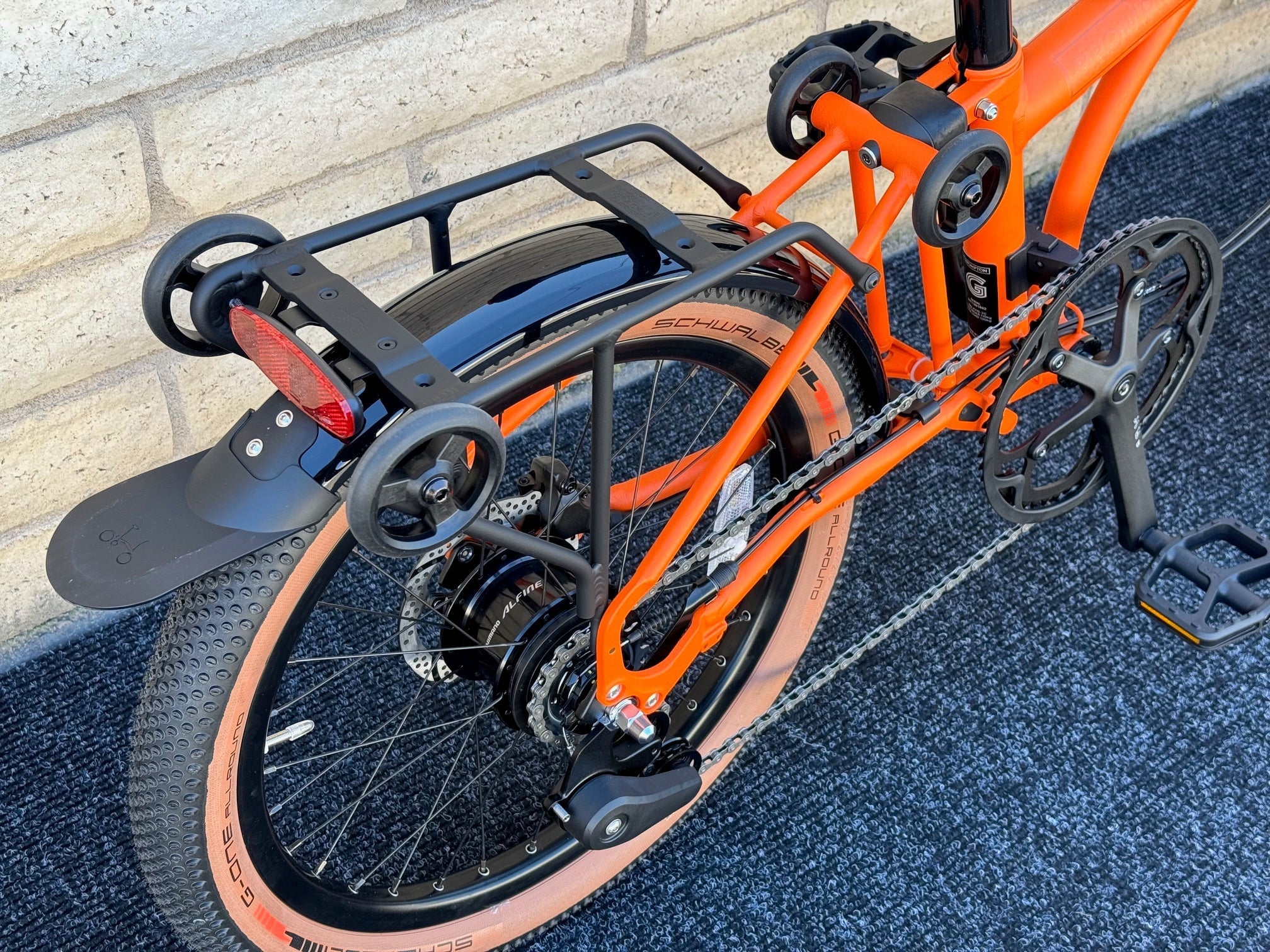 Brompton G Line 8-Speed Adventure Orange 3 Sizes