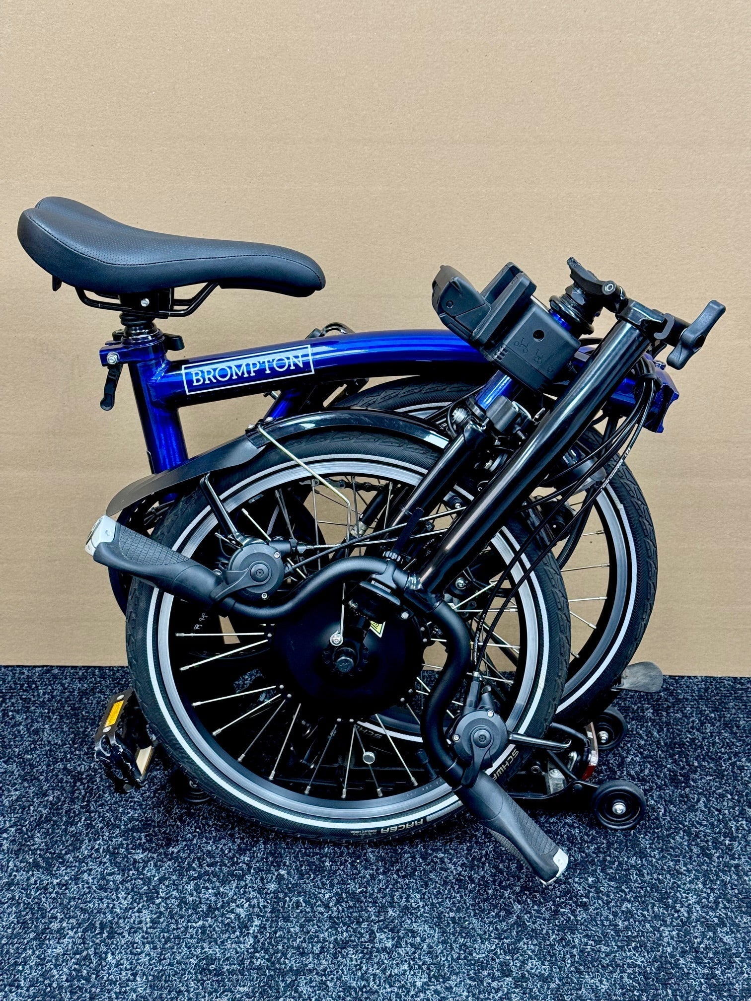 Brompton Pre-Owned 6-Speed Electric Mid-HB Bolt Blue Lacquer