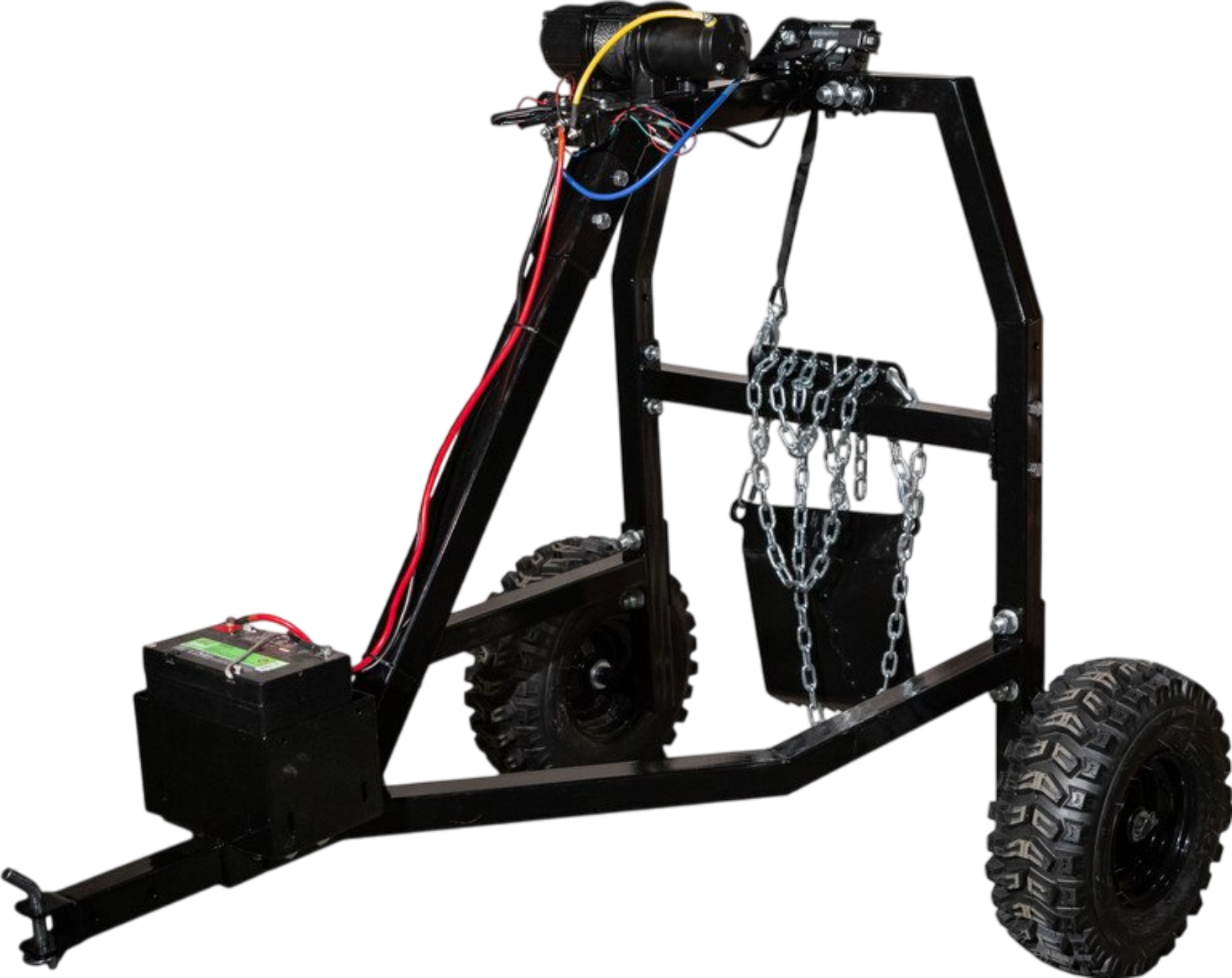 MotoAlliance Impact Implements Log Hauler 1500 Lbs Capacity with Viper Winch New - IP4424_MD4500_BK