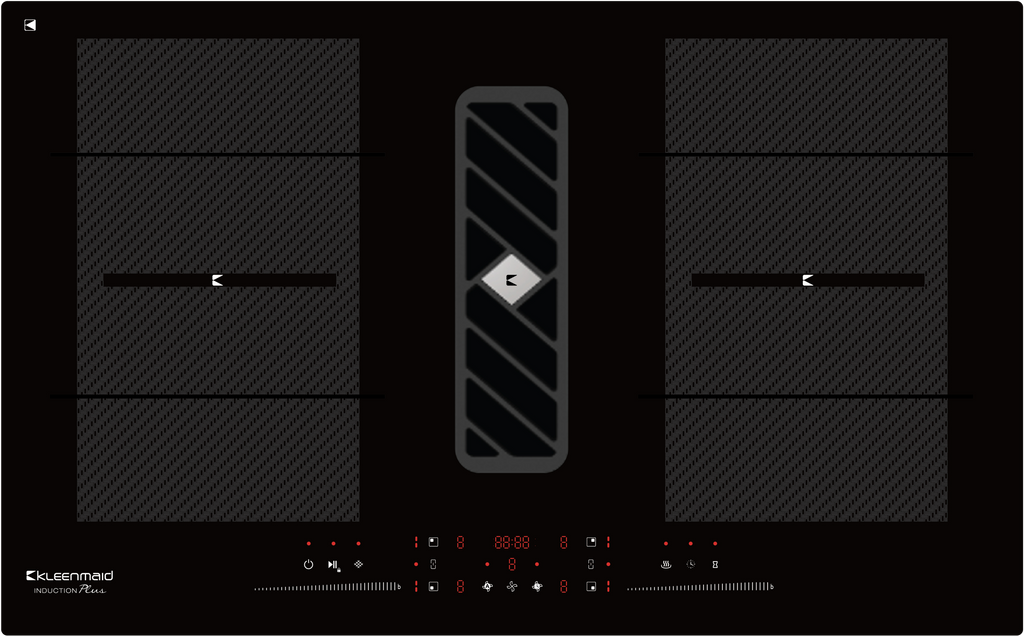 Kleenmaid 90cm wide Induction Cooktop with Integrated Air Extraction System - ICTFX9042