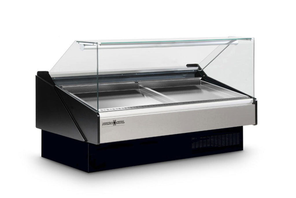 Hydra-Kool  | 101" Wide Self Contained Flat Glass Seafood Display Case - KFM-SF-100-S