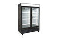 Kool-It KGF-48 | 54" Wide 2 Swing Door Black Merchandiser Freezer- KGF-48