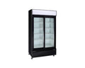 Kool-It  45" Wide 2 Swing Door Black Merchandiser Refrigerator - KGM-36