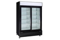 Kool-It  52" Wide 2 Slide Door Black Merchandiser Refrigerator - KSM-50
