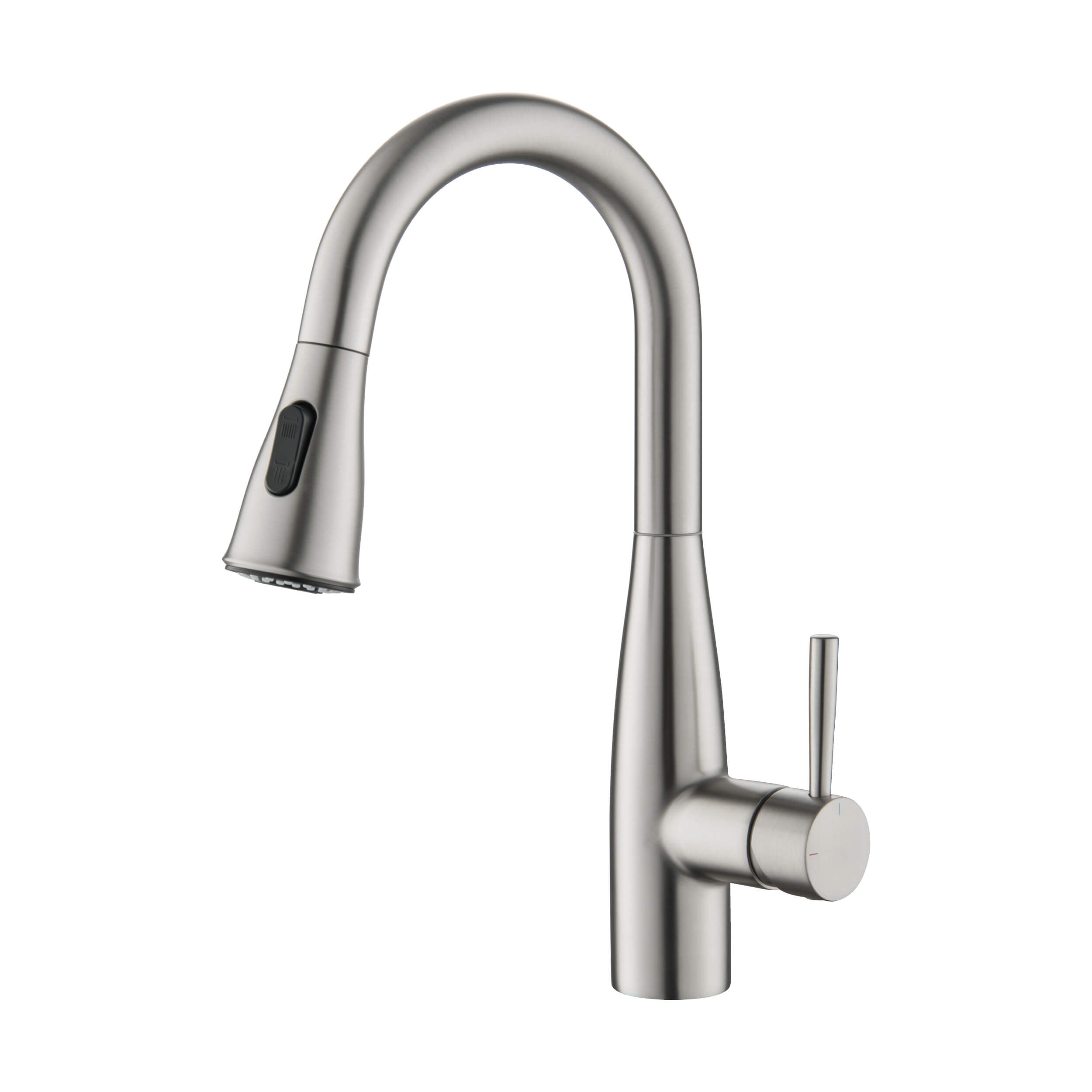 Kibi Bari Single Handle Pull Down Kitchen and Bar Sink Faucet in Brushed Nickel Finish - KKF2015BN
