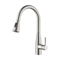 Kibi Bari-T Single Handle Pull Down Kitchen Sink Faucet in Brushed Nickel Finish - KKF2016BN