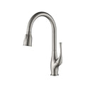 Kibi Cedar Single Handle High Arc Pull Down Kitchen Faucet in Brushed Nickel Finish - KKF2010BN