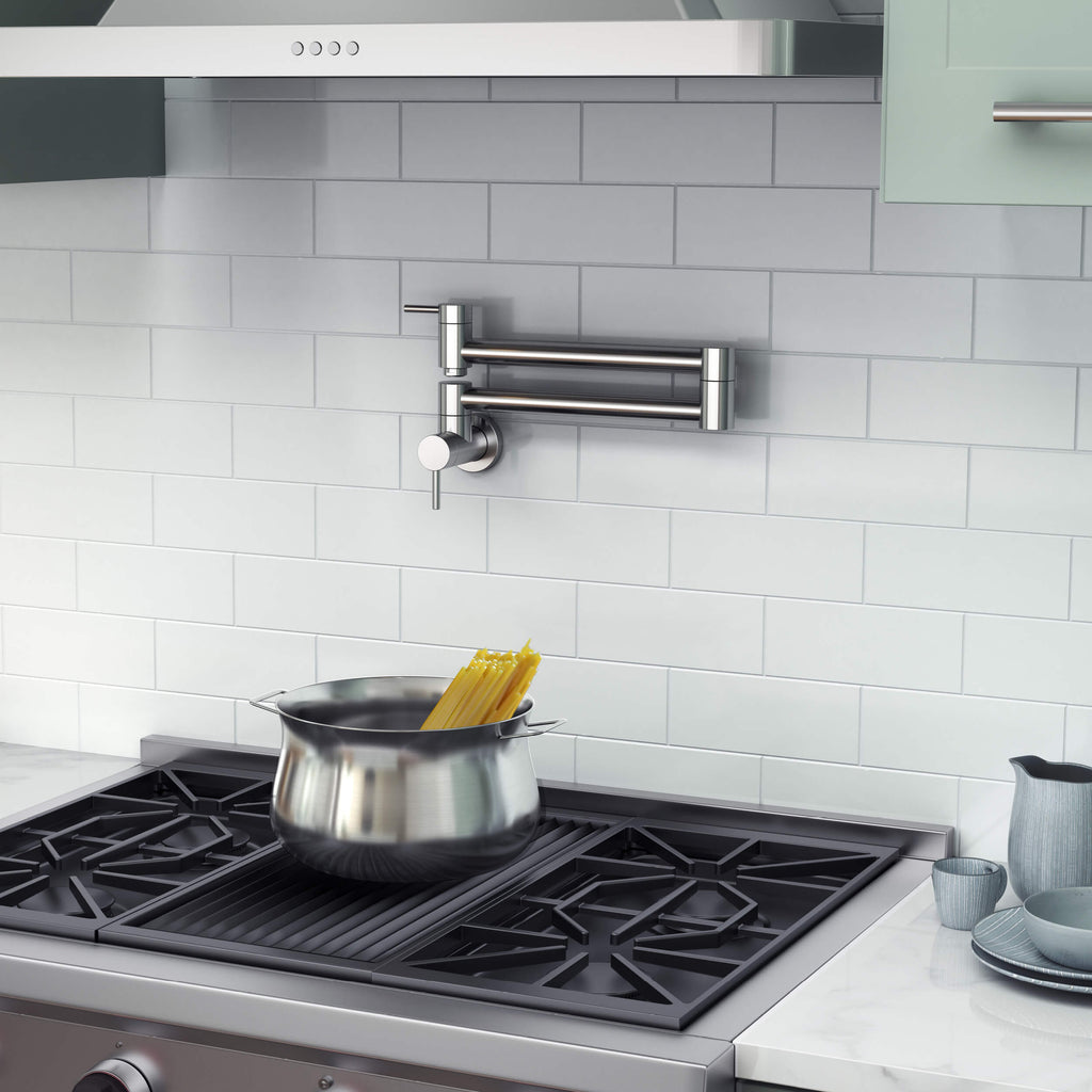 Kibi Circular Kitchen Pot Filler In Chrome Finish - KPF601CH