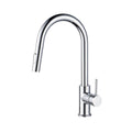 Kibi Circular Single Handle Pull Down Kitchen Faucet in Chrome Finish - KKF2013CH