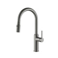 Kibi Hilo Single Handle High Arc Pull Down Kitchen Faucet in Brushed Nickel Finish - KKF2008BN