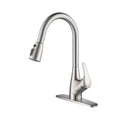 Kibi Single Handle Pull Down Kitchen Faucet In Brushed Nickel Finish - F101BN