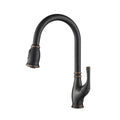 Kibi Summit Single Handle High Arc Pull Down Kitchen Faucet in Oil Rubbed Bronze Finish - KKF2009ORB