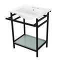 Kingston Brass 24 in. Ceramic Console Sink (4-Inch, 3-Hole) - VPB24187W40
